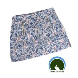 Lilly Pulitzer Marigold Starfish Multi Skirt Skort Size 4 Preppy Cotton